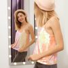 Hollywood Full Length Mirror with Lights Full Body Vanity Mirror with 3 Color Modes Lighted Standing Floor Mirror for Dressing Room Bedroom Wall Mount