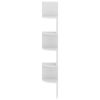 Wall Corner Shelf White 7.5"x7.5"x48.4" Engineered Wood