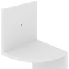 Wall Corner Shelf White 7.5"x7.5"x48.4" Engineered Wood