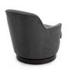 Richfield Charcoal Wood Base Swivel Chair