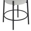 24" Tall, Round Bar Stools, Set of 2 - Contemporary upholstered dining stools for kitchens, coffee shops and bar stores - Includes sturdy hardware sup