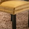 Nikki Collection Modern, High-end Tufted Solid Wood Contemporary Velvet Upholstered Dining Chair with Wood Legs Nailhead Trim 2-Pcs Set,Gloden, SW2001