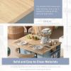 Kitchen Island with Power Outlet,Kitchen Storage Island with Drop Leaf and Rubber Wood,Open Storage and Wine Rack,5 Wheels,with Adjustable Storage for