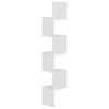 Wall Corner Shelf White 7.5"x7.5"x48.4" Engineered Wood