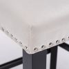 A&A Furniture,Contemporary Velvet Upholstered Wing-Back Barstools with Button Tufted Decoration and Wooden Legs, and Chrome Nailhead Trim, Leisure Sty