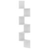 Wall Corner Shelf White 7.5"x7.5"x48.4" Engineered Wood