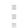 Wall Corner Shelf White 7.5"x7.5"x48.4" Engineered Wood