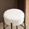 24" Tall, Round Bar Stools, Set of 2 - Contemporary upholstered dining stools for kitchens, coffee shops and bar stores - Includes sturdy hardware sup