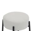 24" Tall, Round Bar Stools, Set of 2 - Contemporary upholstered dining stools for kitchens, coffee shops and bar stores - Includes sturdy hardware sup
