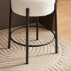 24" Tall, Round Bar Stools, Set of 2 - Contemporary upholstered dining stools for kitchens, coffee shops and bar stores - Includes sturdy hardware sup