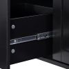 K&K Rolling Kitchen Island with Storage, Kitchen Cart with Rubber Wood Top, 3 Drawer, 2 Slide-Out Shelf and Internal Storage Rack, Kitchen Island on W