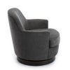 Richfield Charcoal Wood Base Swivel Chair