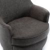 Richfield Charcoal Wood Base Swivel Chair