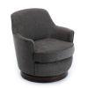 Richfield Charcoal Wood Base Swivel Chair