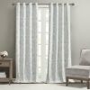 Knitted Jacquard Paisley Total Blackout Grommet Top Curtain Panel(Only 1 Pc Panel