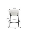 24" Tall, Round Bar Stools, Set of 2 - Contemporary upholstered dining stools for kitchens, coffee shops and bar stores - Includes sturdy hardware sup