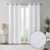 Basketweave Room Darkening Curtain Panel Pair(2 Pcs Window Panels)