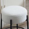 24" Tall, Round Bar Stools, Set of 2 - Contemporary upholstered dining stools for kitchens, coffee shops and bar stores - Includes sturdy hardware sup