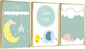 Framed Canvas Wall ArtOil Paintings Impressionism Aesthetic Prints Canvas Paintings for Living Room Bedroom Office Home; 3 Panels