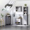 Bathroom Storage Cabinet-Grey (Swiship-Ship)(Prohibited by WalMart)