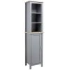 Bathroom Storage Cabinet-Grey (Swiship-Ship)(Prohibited by WalMart)